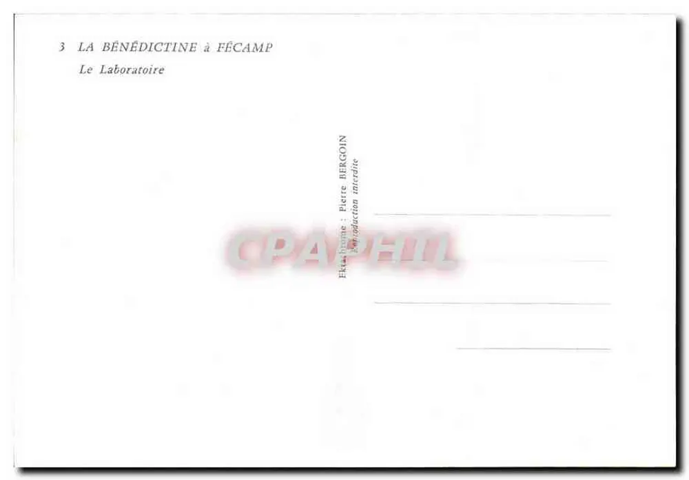 A Bénédictine em Fécamp — O Laboratório — Editor: Pierre Bergoin - Verso