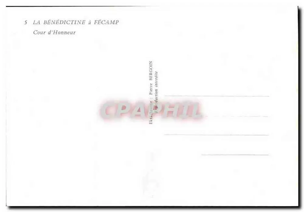 A Bénédictine em Fécamp — Cour d'Honneur — Pierre Bergoin - Verso