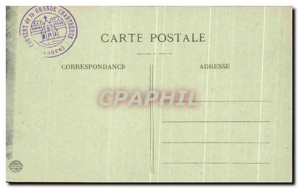 La Grande Chartreuse — La Salle du Chapitre — E.R. — n°239 - Verso