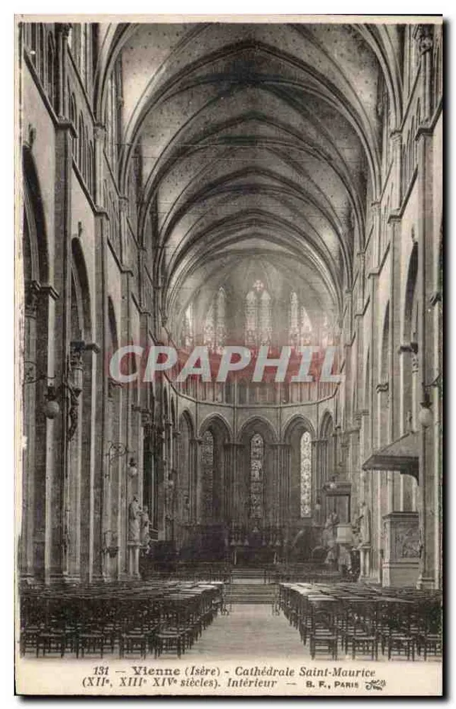 Vienne (Isère) - Catedral de São Maurício - Interior — B. F., Paris - Frente