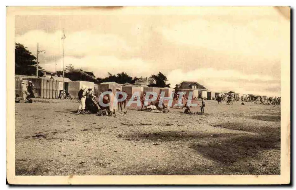 La Bernerie — Um canto da praia — Edição Bodusseau - Frente