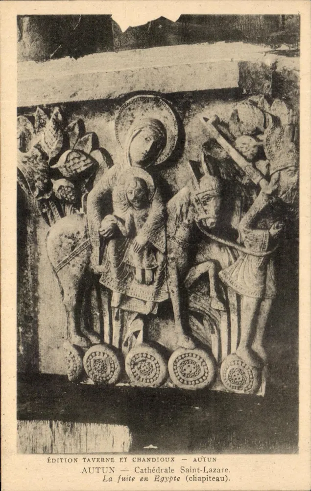Die Flucht nach Ägypten (Kapitell) — Kathedrale Saint-Lazare — Ausgabe Taverne et Chandieux - Autun - Vorderseite