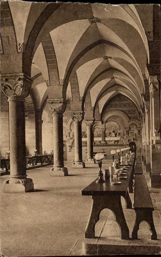Abtei Saint-Pierre de Solesme — Fresko im Refektorium — J. Malicor, phot. Sablé - Vorderseite