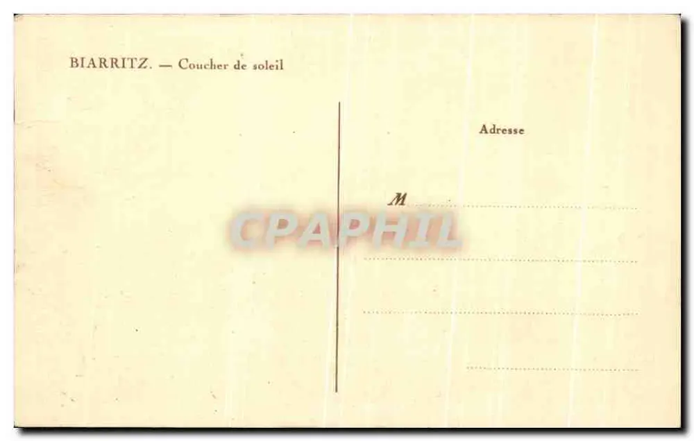 Biarritz — Pôr do sol — Maillet - Verso