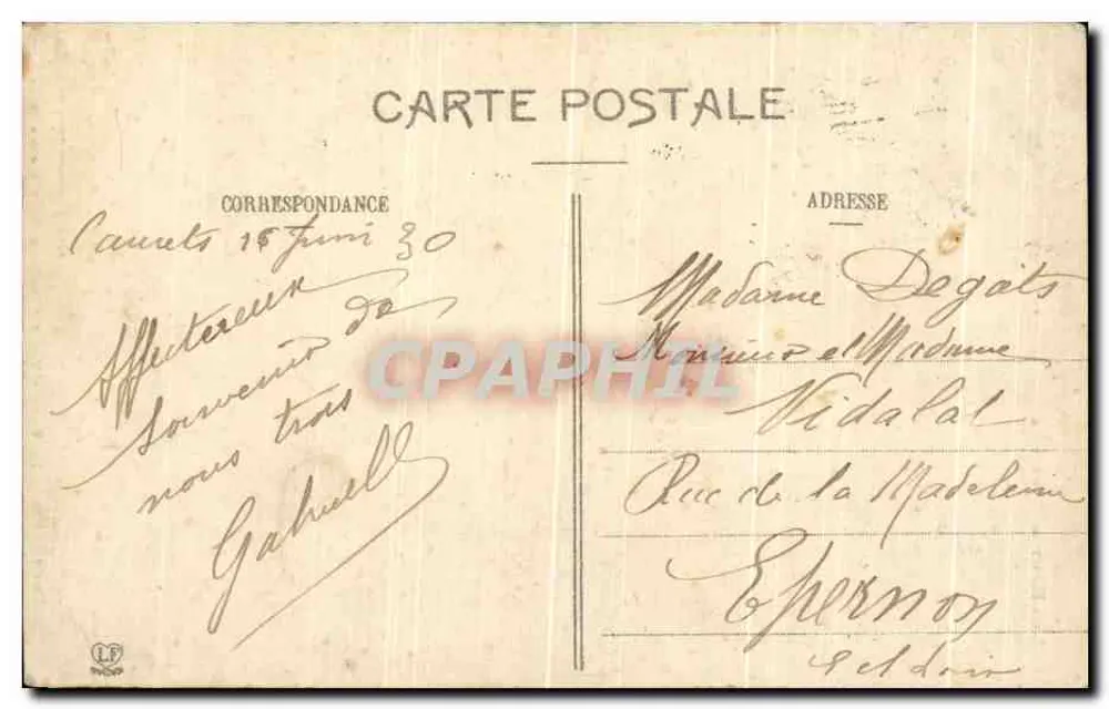 Cauterets - Die Stadt - Val de Cambasque und Monné (2724 m) — Phototype Lasbouche Frères Toulouse, n°1028 - Rückseite
