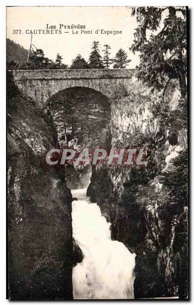 Cauterets — Die Brücke von Spanien — Die Pyrenäen - Vorderseite