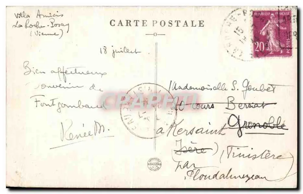 Abtei Fontgombaud (Indre) — Sitz der Vereinigung der Guten Toten, Unsere Liebe Frau des Guten Todes — Blaude Photo, Cosne - Rückseite