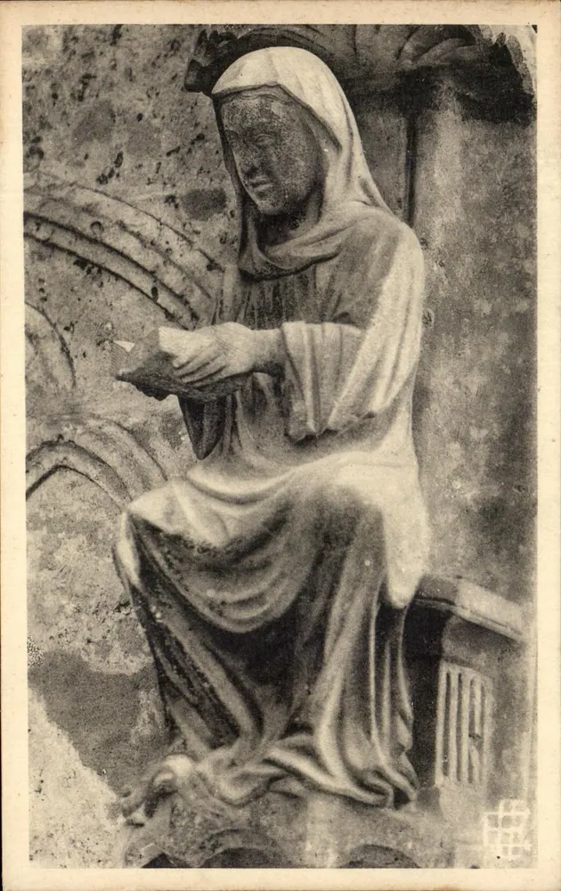 Contemplative Statue — Chartres Kathedrale — Verlag Chamenin - Vorderseite
