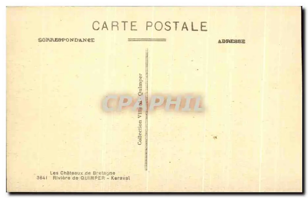 Die Schlösser der Bretagne — Quimper — Keraval — Collection Villars - Rückseite