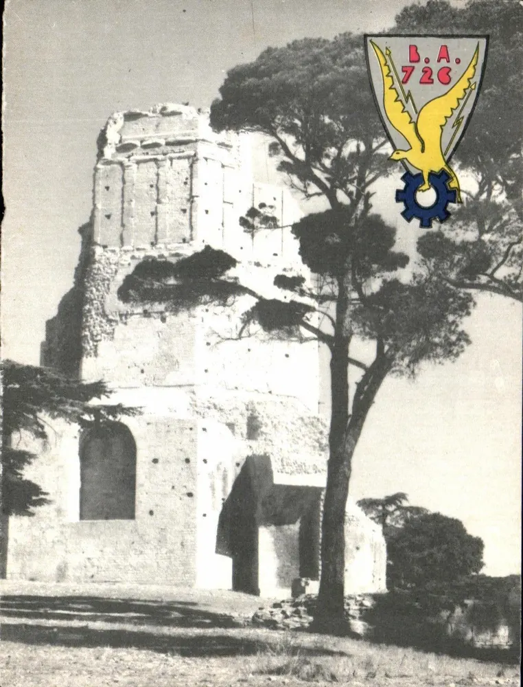 Ruínas romanas — Torre da villa de Augusto em Roma — B.A. 726 - Frente