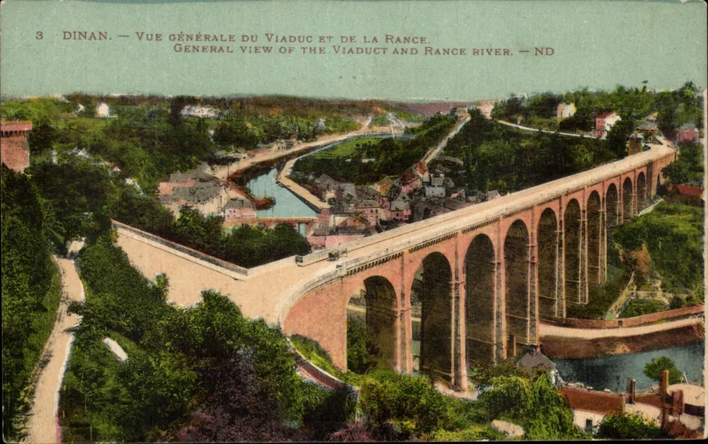 Dinan — Allgemeine Ansicht des Viadukts und der Rance — ND - Vorderseite