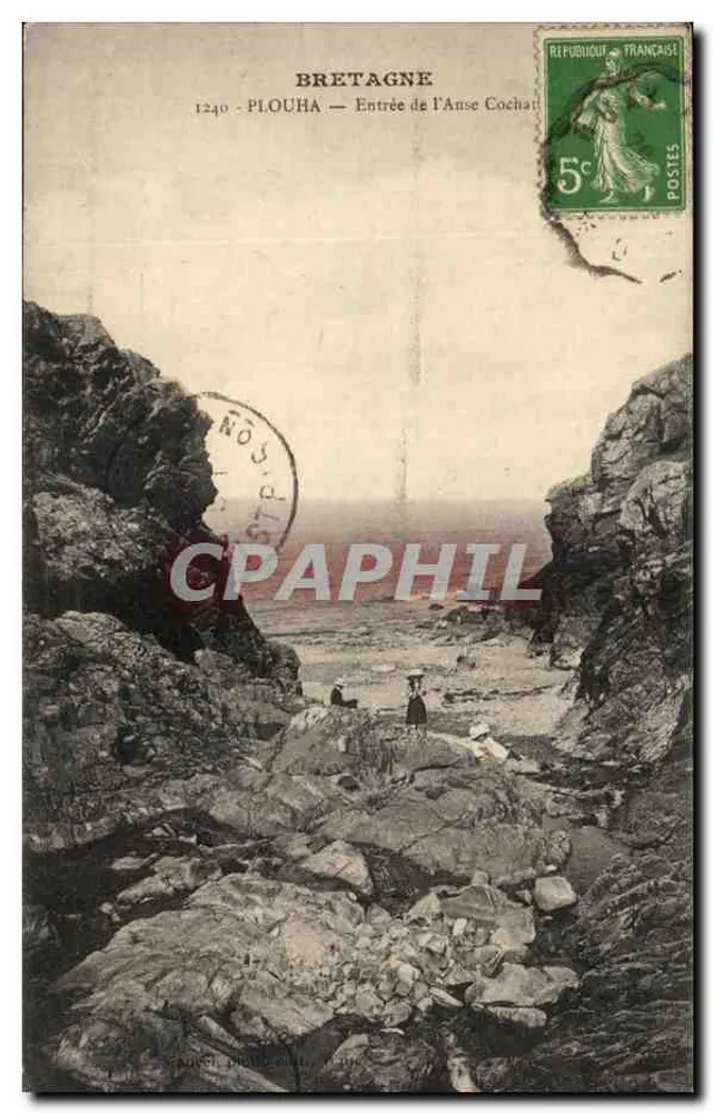 Plouha — Entrada de la Anse Cochat — editor anónimo, número de serie no visible - Anverso