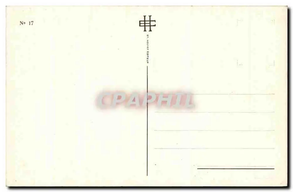Vidro da catedral de Chartres — cena religiosa — Editor ET MOUVET BERTHEIN, n° 17 - Verso