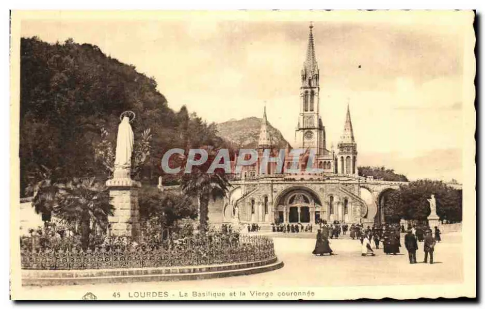 Lourdes - Die Basilika und die gekrönte Jungfrau — n°45 - Vorderseite