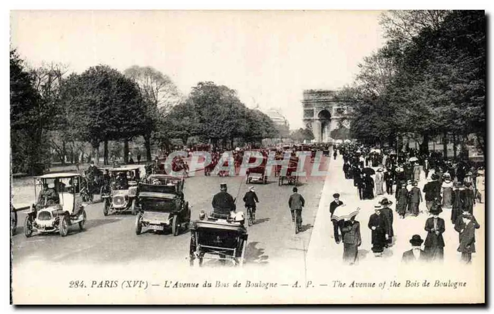 Paris (XVIe) — Avenue du Bois de Boulogne — J. Cornault et E. Parpakin, Verlag Paris - Vorderseite
