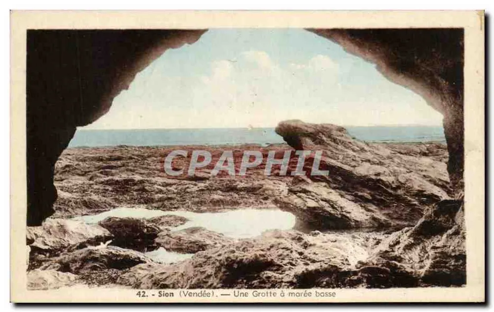 Sion (Vendée) — Uma Gruta à maré baixa — Les Éditions du Coteau - Frente
