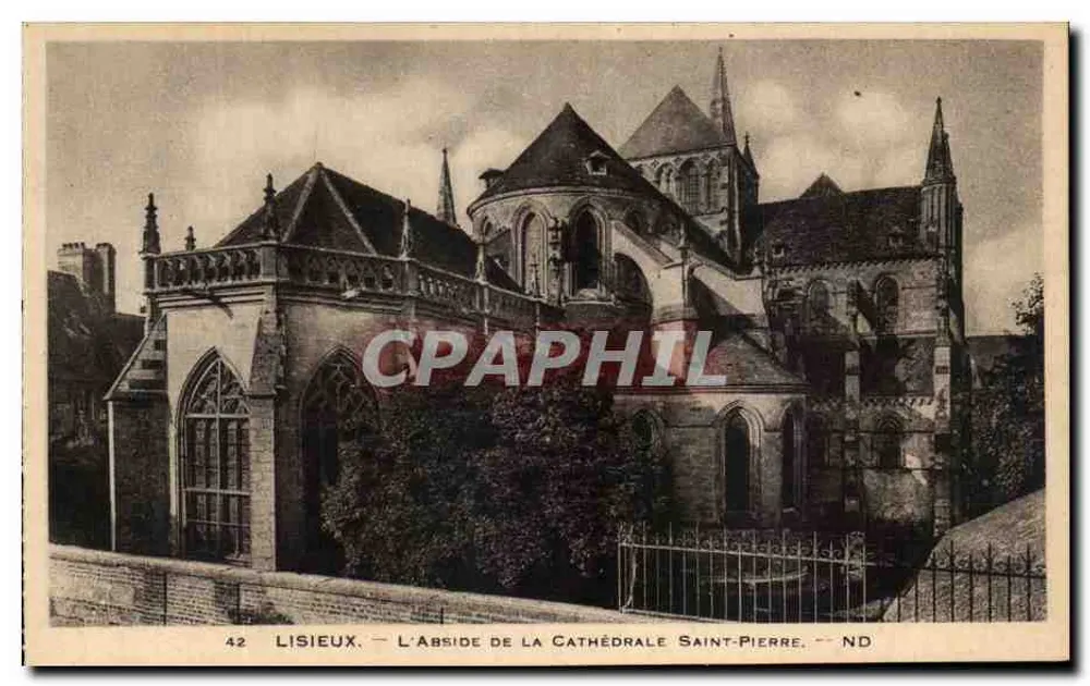 Lisieux — La Abside de la Catedral de San Pedro — Editor ND, n° 42 - Anverso