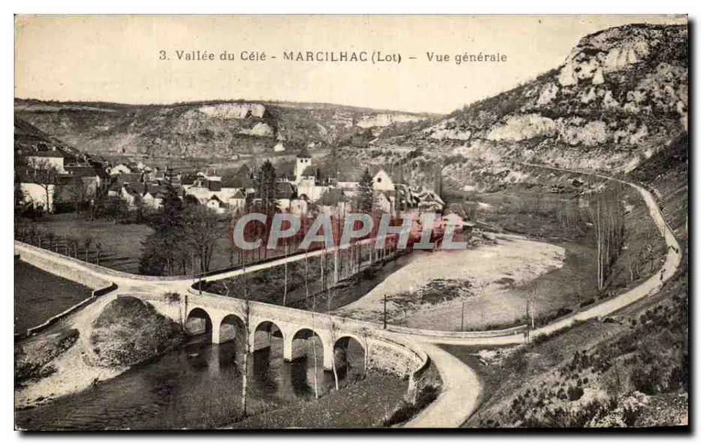 Vallée do Célé - MARCILHAC (Lot) - Vista geral - Frente