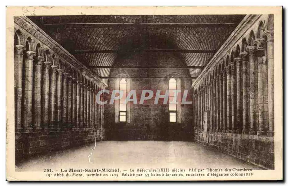 Mont-Saint-Michel — Das Refektorium (13. Jahrhundert) — Thomas des Chambres, n°231 - Vorderseite