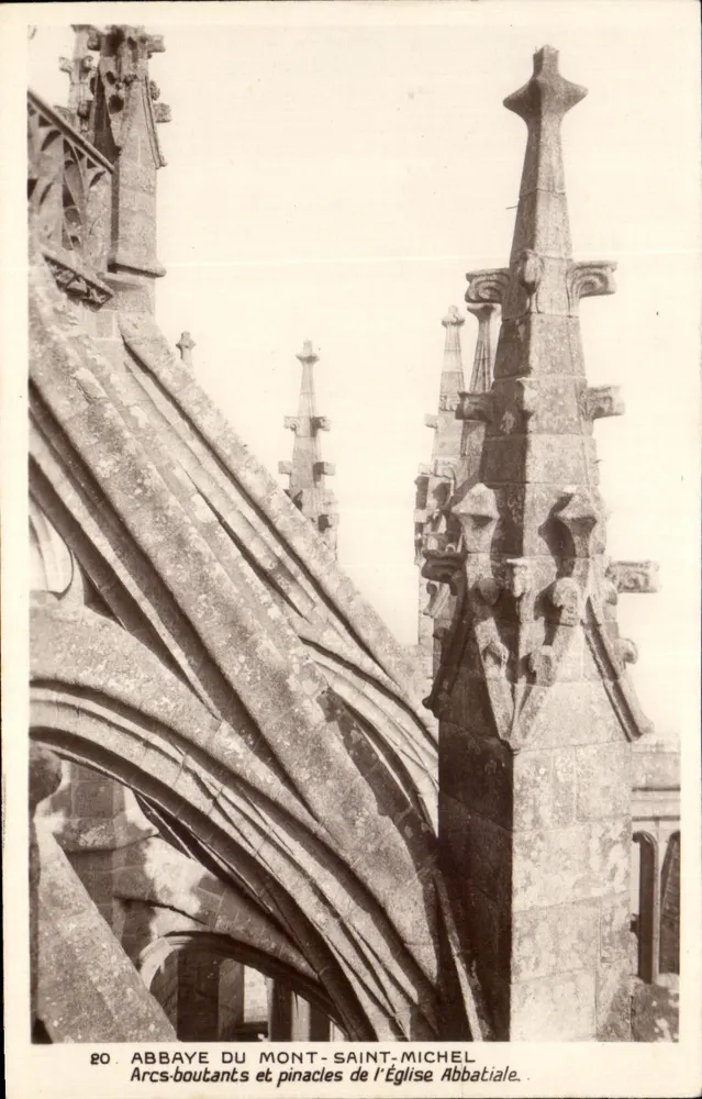 Flügelbogen und Pfeiler der Abbatialkirche — Abtei Mont-Saint-Michel — n° 20 - Vorderseite