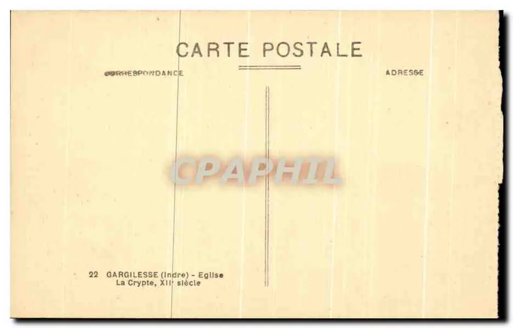 Gargilesse (Indre) — Cripta da Igreja — Dorange - Verso