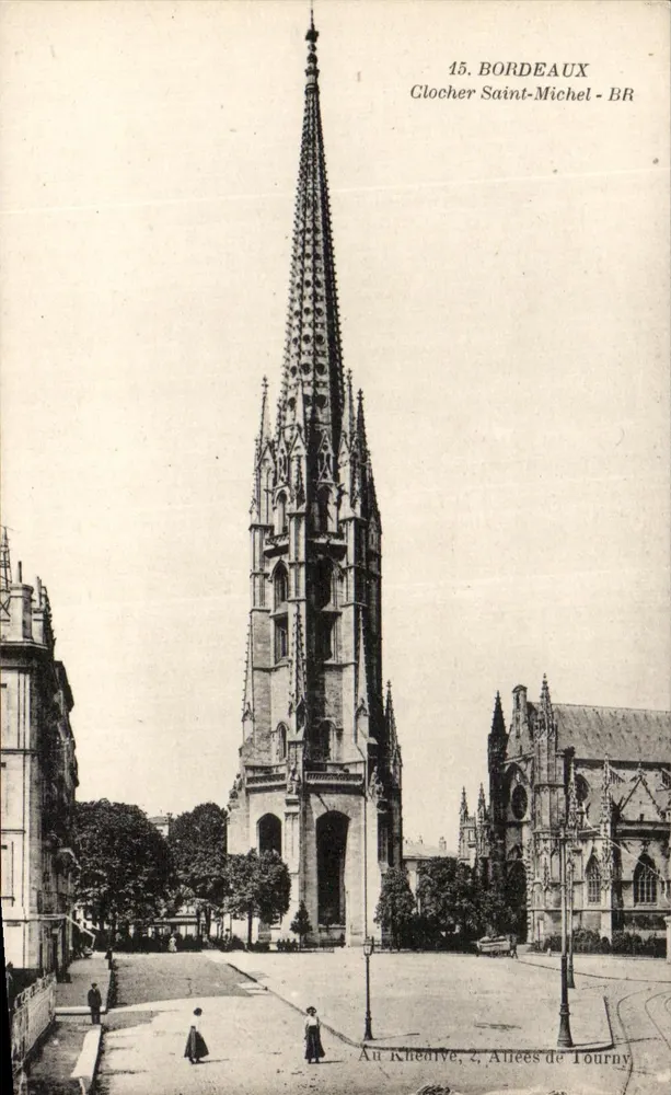 Bordeaux — Torre da Igreja de São Miguel - BR — Bloc Frères, Éditeurs, Bordeaux - Frente