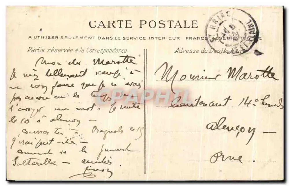 Côte d'Émeraude — Das Grab bei stürmischem Wetter — G.F. — n°2535 - Rückseite