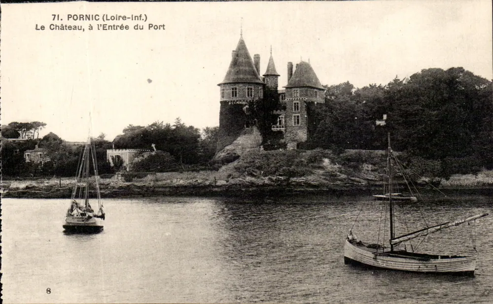 Pornic (Loire-Inf.) — Das Schloss am Eingang zum Hafen — F. Chapeau, Nantes - Vorderseite