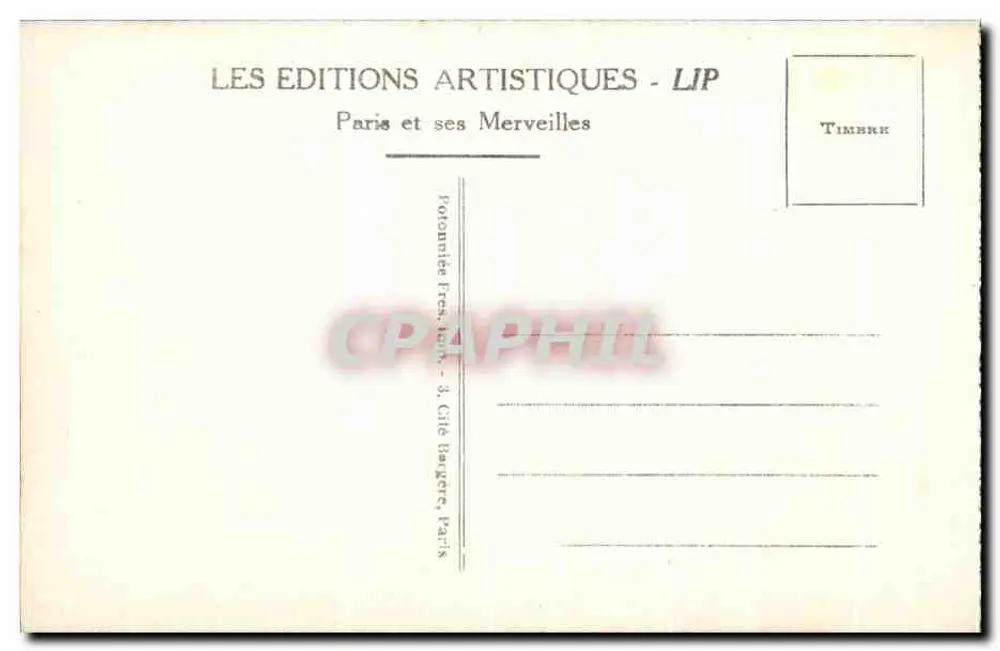 Paris - La Bourse — La Bourse — LIP - Rückseite