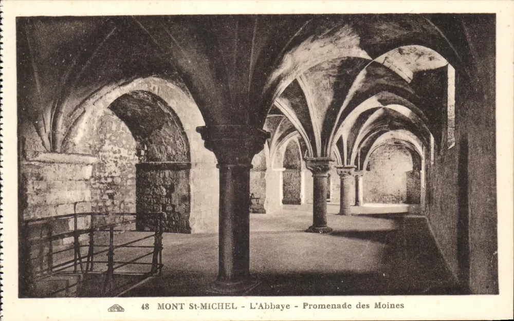 Mont-Saint-Michel - Die Abtei - Promenade der Mönche - Vorderseite