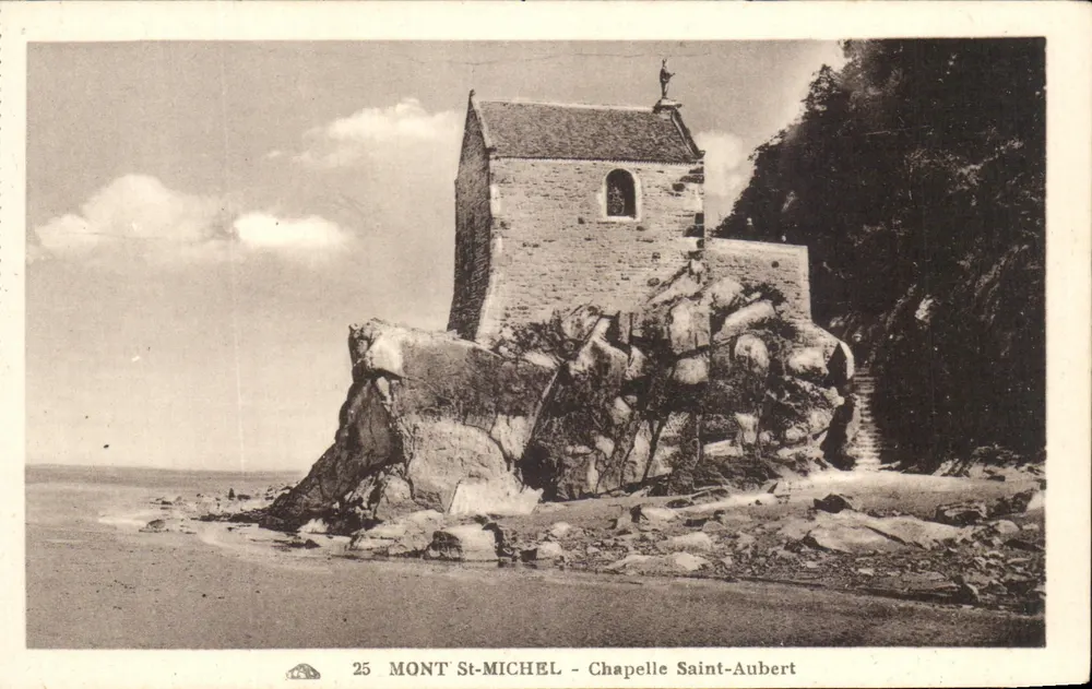 Monte-Santo-Michel — Capela de São Aubert — Editor: Atelier dos Artes Édouard Bourg - Frente