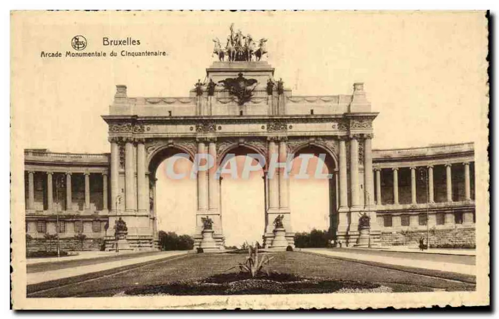 Arcade Monumentale do Cinquantenaire — Bruxelas — editada por Erm. Thill - Frente