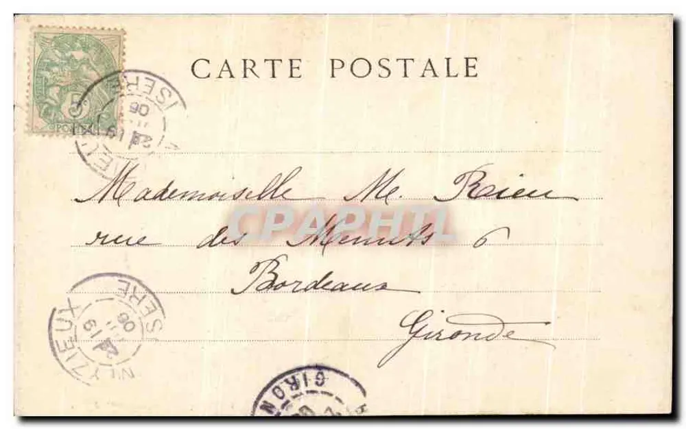 Menina segurando um cesto de flores — 'Mille bons Souhaits' — 'Le bon éditeur' - Paris - Verso