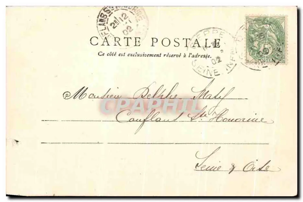 Dieppe — A praia na hora do banho — Editor M. M. n° 46 - Verso