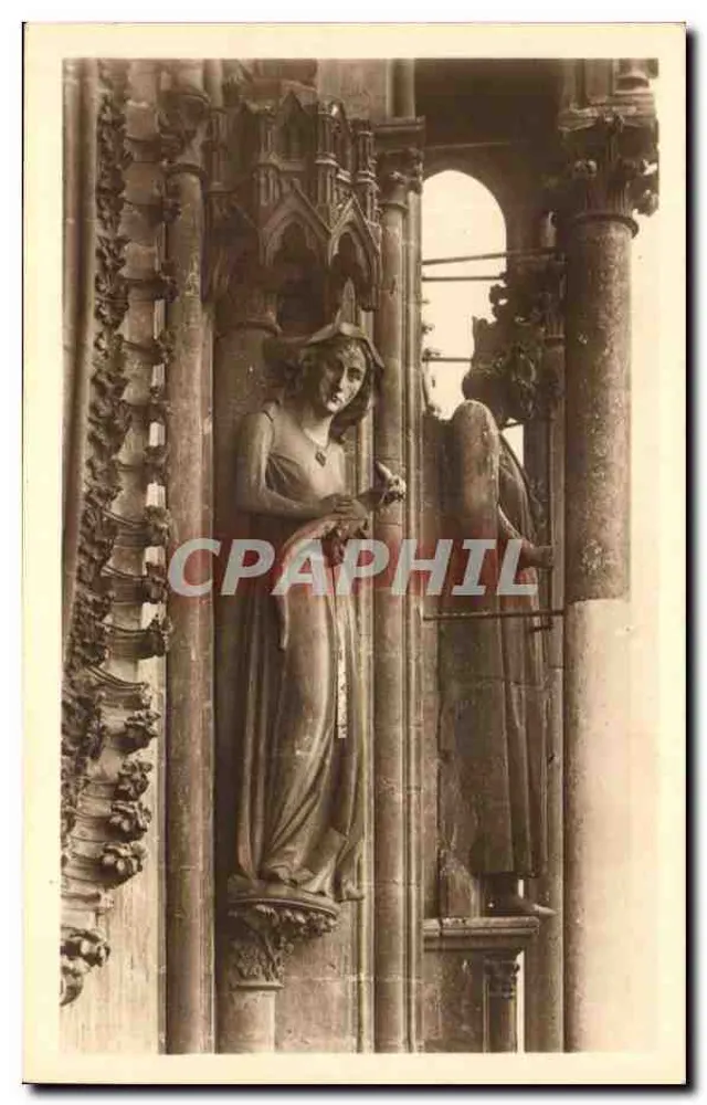 Kathedrale von Reims — Nordtransept — Eva und der Teufel — Édit. Reims-Cathédrale - Vorderseite