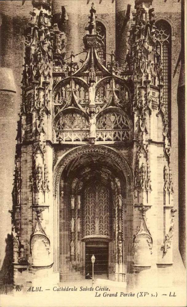 Albi — Kathedrale Sainte-Cécile, Der Große Portal (15. Jahrhundert) — L.L. - Vorderseite