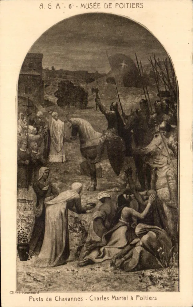 Charles Martel in Poitiers — Gemälde von Puvis de Chavannes — Museum von Poitiers - Vorderseite