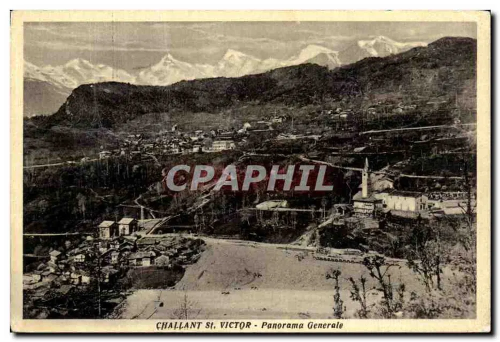 Challant St. Victor — Panorama Générale — éditeur CPAPHIL - Frente