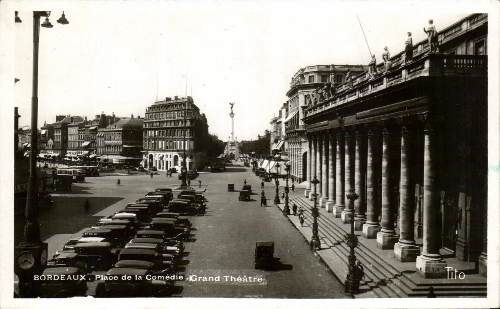 Bordeaux. Ansicht der Place de la Comédie - Grand Theatre — Tito - Vorderseite