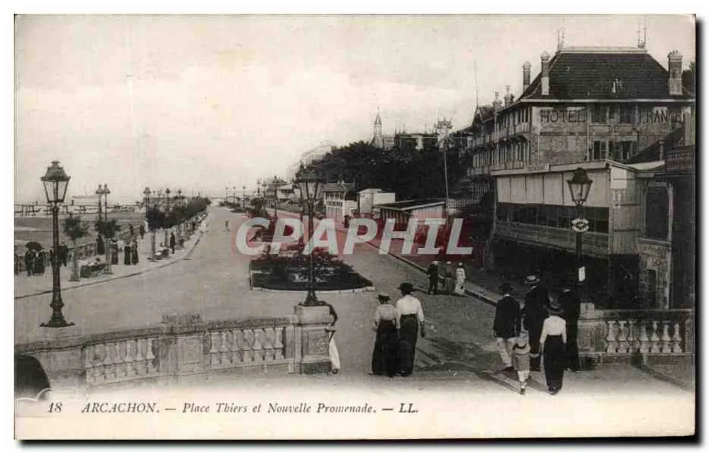 Arcachon — Place Thiers und Neue Promenade — LL. - Vorderseite