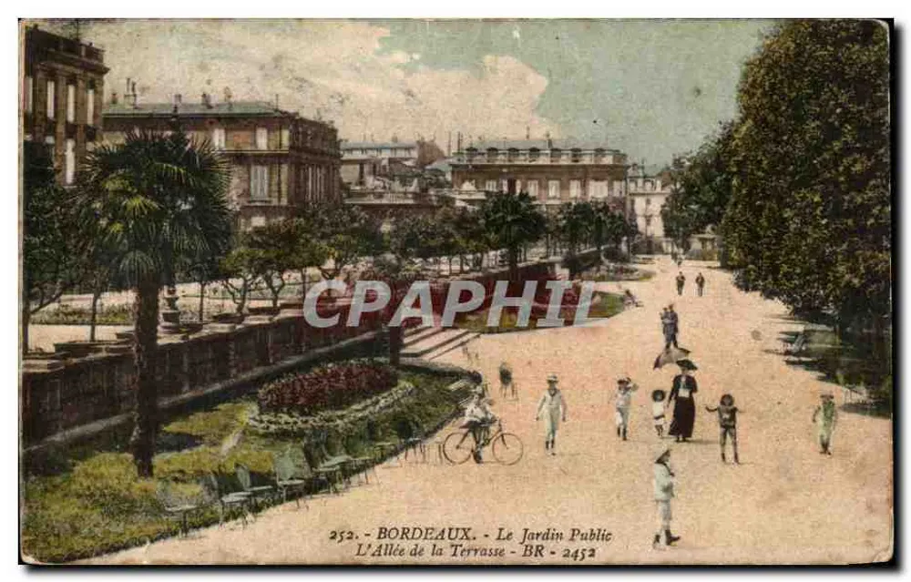 Bordeaux - Der öffentliche Garten - Die Terrassenallee - Verleger BR - n°252 - Vorderseite