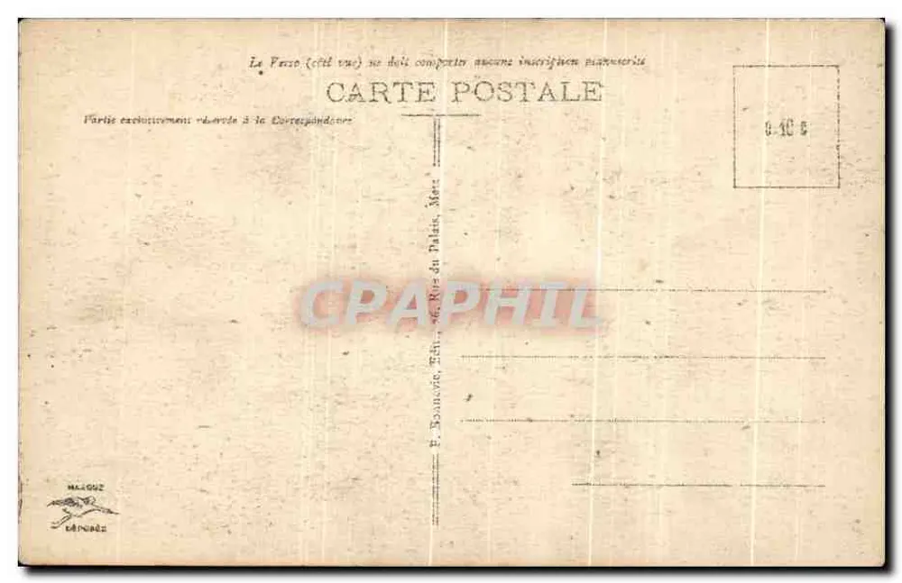 Metz — Porta do Palácio de Justiça — Cliché Ch. Bergeret, n° 90 - Verso