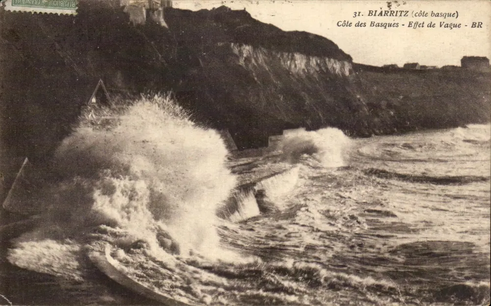 Biarritz (costa basca) — Efeito de Onda — Bioc Frères, Bordeaux, n°31 - Frente
