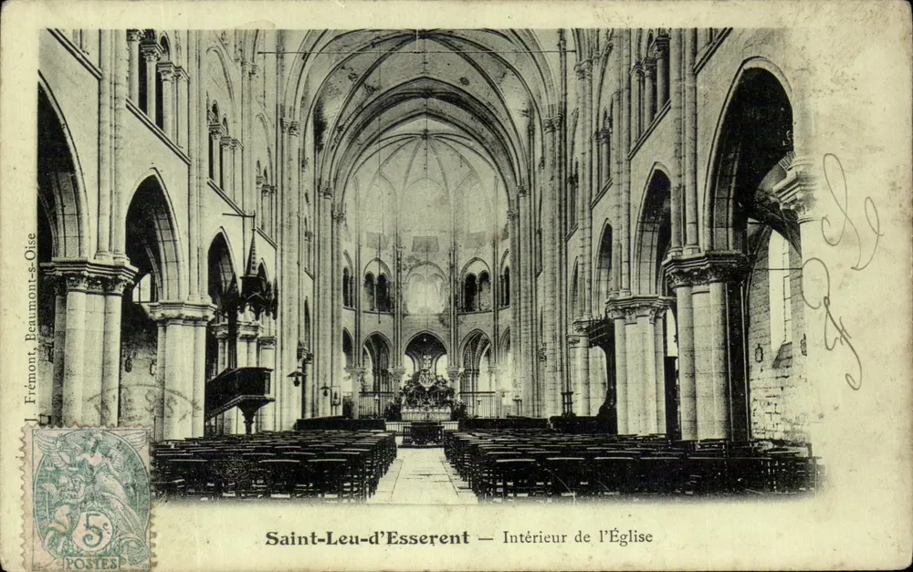 Saint-Leu-d'Esserent — Innenansicht der Kirche — Frémont, Beaumont-s/Oise - Vorderseite