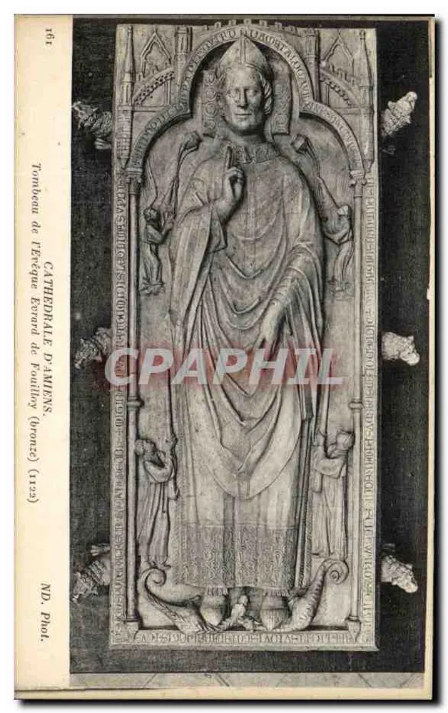 Grab des Bischofs Ésard de Poully (Bronze) — Amiens Kathedrale — N.D. Phot. - Vorderseite