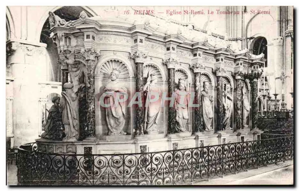 Reims — Kirche St-Rémi. Das Grabmal von St-Rémi - Vorderseite