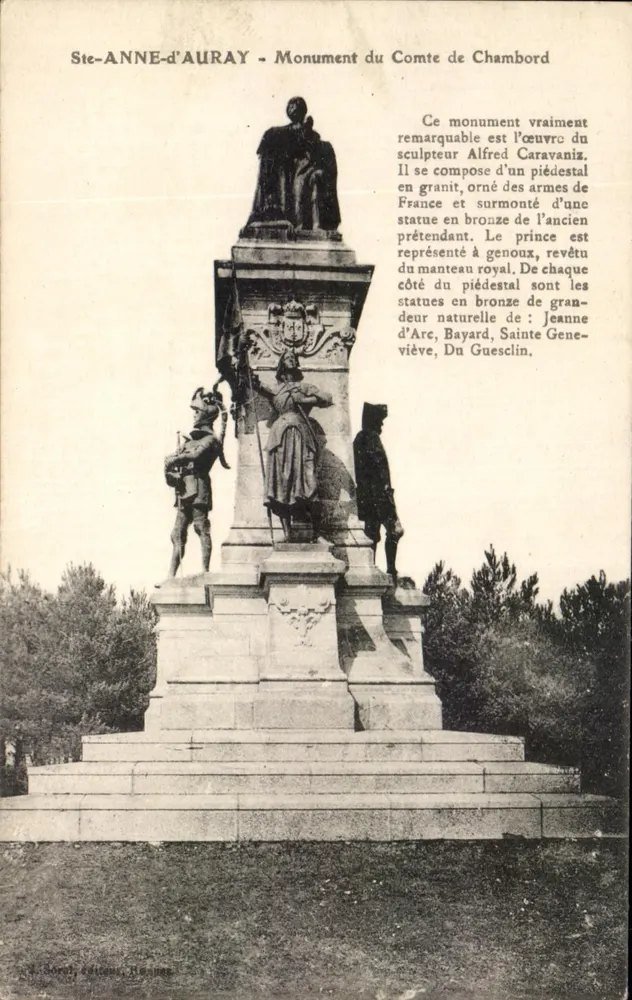 Ste-ANNE-d'AURAY - Monument van de Graaf van Chambord — werk van Alfred Caravaniz - Voorkant