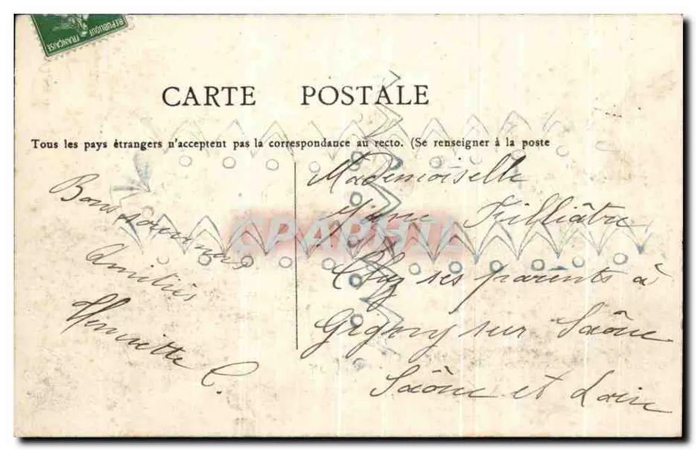 Chalon-sur-Saône — Carnaval 1913 — Au Square Chabas — Edit. Bourgeois Frères - Verso