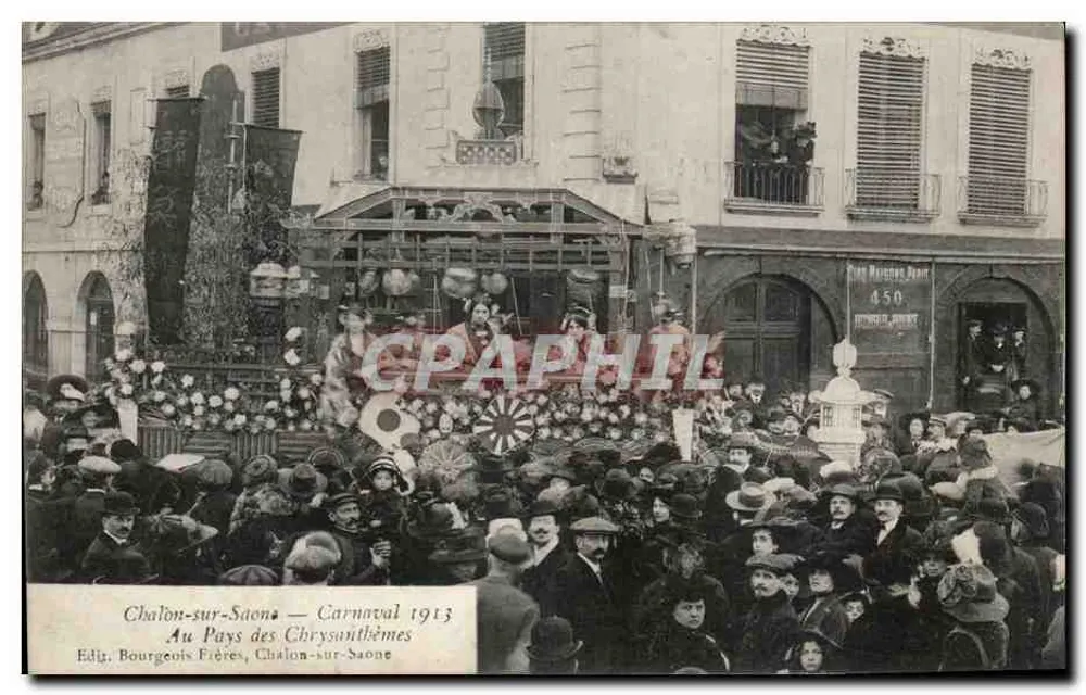 Chalon-sur-Saône — Karneval 1913 — Im Land der Chrysanthemen — Edig. Bourgeois Frères, Chalon-sur-Saône - Vorderseite