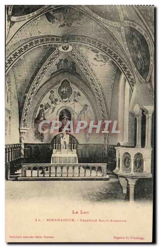 Rocamadour - Capela de São Amadour — Fototipia Labouzès frères, Toulouse, n°14 - Frente
